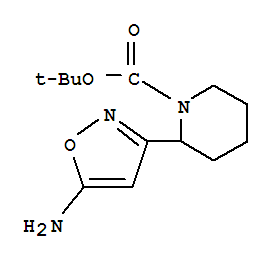 2-(5-氨基-3-异噁唑)-哌啶-1-羧酸叔丁酯结构式_887586-34-7结构式