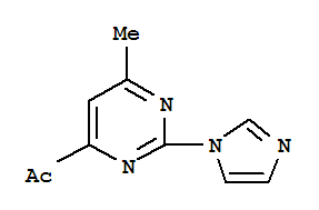 1-[2-(1H-咪唑)-6-甲基-4-嘧啶]-乙酮结构式_888313-52-8结构式