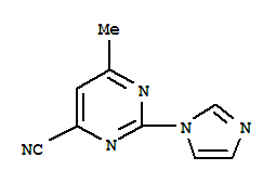 2-(1H-咪唑)-6-甲基-4-嘧啶甲腈结构式_888314-62-3结构式