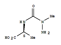 (9ci)-n-[(1-甲基肼基)羰基]-L-丙氨酸结构式_88908-15-0结构式