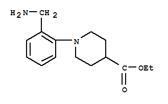 1-(2-氨基甲基苯基)-哌啶-4-羧酸乙酯结构式_889947-86-8结构式