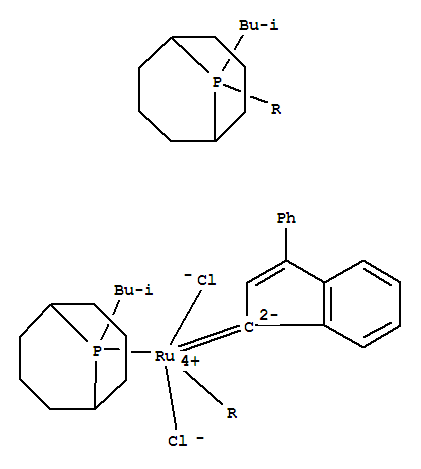 [1,3-二(2,4,6-三甲苯基)-2-亚咪唑烷基]二氯-(3-苯基-1H-茚-1-亚基)(三环己基膦)钌(II)结构式_894423-99-5结构式