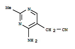 (7CI)-4-氨基-2-甲基-5-嘧啶乙腈结构式_89852-86-8结构式