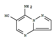 7-氨基-吡唑并[1,5-a]嘧啶-6-甲腈结构式_89975-57-5结构式
