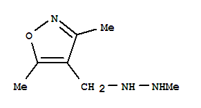 (7ci)-3,5-二甲基-4-[(2-甲基肼基)甲基]-异噁唑结构式_90049-32-4结构式