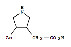 (7ci)-4-乙酰基-3-吡咯烷乙酸结构式_90088-22-5结构式
