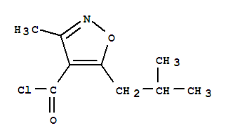(7ci)-5-异丁基-3-甲基-4-异噁唑羰酰氯结构式_90415-81-9结构式