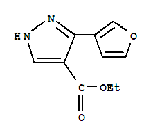 3-(3-呋喃基)-1H-吡唑-4-羧酸乙酯结构式_908271-38-5结构式