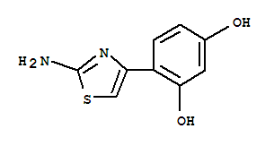 2-(2-氨基-噻唑-4-基)-苯-1,4-二醇结构式_90850-44-5结构式