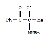 (7CI)-2-氯-2-(乙基氨基)-苯丙酮结构式_91131-21-4结构式