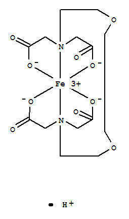 Ethylenebis(oxyethylenenitrilo)tetraacetic acid ferric salt hydrate Structure,91154-97-1Structure