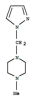 (9ci)-1-甲基-4-(1H-吡唑-1-甲基)-哌嗪结构式_91272-90-1结构式