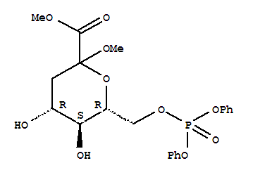 Methyl 3-deoxy-d-arabino-2-heptulopyranosidonic acid methyl ester 7-(diphenyl phosphate) Structure,91382-79-5Structure