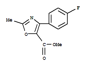 4-(4-氟苯基)-2-甲基-5-噁唑羧酸甲酯结构式_914287-71-1结构式