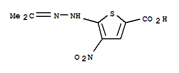 2-Thiophenecarboxylic acid, 5-(isopropylidenehydrazino)-4-nitro-(7ci) Structure,92660-65-6Structure
