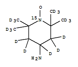 4-氨基-2,2,6,6-四甲基哌啶氧-D17,15N氘代结构式_97461-87-5结构式