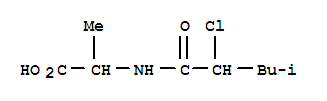 (6ci)-n-(2-氯-4-甲基戊酰基)-丙氨酸结构式_98880-39-8结构式