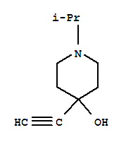 (6ci)-4-乙炔-1-异丙基-4-羟基哌啶结构式_99188-74-6结构式