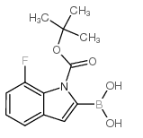 1H-Indole-1-carboxylic acid, 2-borono-7-fluoro-, 1-(1,1-dimethylethyl) ester Structure,1000068-65-4Structure