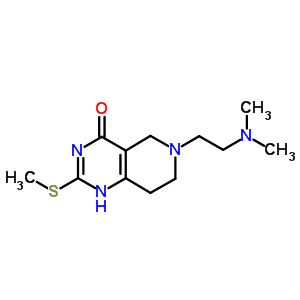 6-[2-(二甲基氨基)乙基]-5,6,7,8-四氢-2-(甲基硫代)-吡啶并[4,3-d]嘧啶-4(3H)-酮结构式_1026-34-2结构式