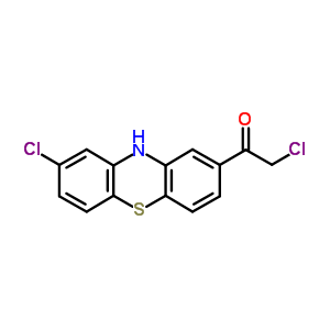 2-氯-1-(8-氯-10h-吩噻嗪-2-基)-乙酮结构式_10554-02-6结构式