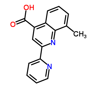 8-甲基-2-吡啶-2-基喹啉-4-羧酸结构式_107027-35-0结构式