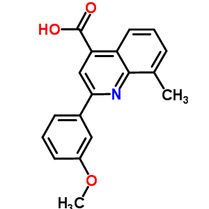 2-(3-甲氧基苯基)-8-甲基喹啉-4-羧酸结构式_107027-41-8结构式