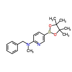 2-Pyridinamine, N-methyl-N-(phenylmethyl)-5-(4,4,5,5-tetramethyl-1,3,2-dioxaborolan-2-yl)- Structure,1073354-30-9Structure