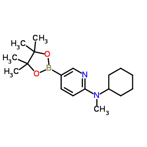 2-Pyridinamine, N-cyclohexyl-N-methyl-5-(4,4,5,5-tetramethyl-1,3,2-dioxaborolan-2-yl)- Structure,1073354-73-0Structure