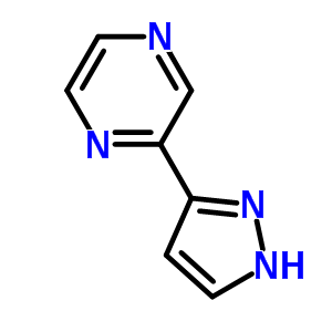 2-(1H-吡唑-3-基)吡嗪结构式_111781-54-5结构式