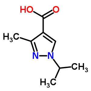 1-异丙基-3-甲基-1H-吡唑-4-羧酸结构式_113100-42-8结构式