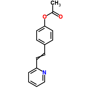 4-[2-(2-吡啶)乙烯]-, 1-乙酸酯苯酚结构式_1149-57-1结构式