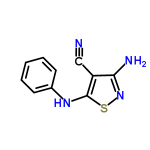 3-氨基-5-(苯基氨基)-4-异噻唑甲腈结构式_117377-43-2结构式