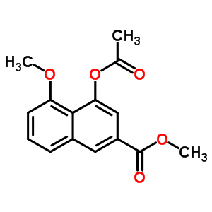 4-(乙酰基氧基)-5-甲氧基-2-萘羧酸甲酯结构式_120016-55-9结构式