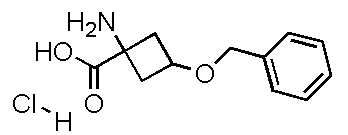 1-氨基-3-苄氧基环丁烷甲酸盐酸盐结构式_1207894-63-0结构式