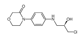 4-[4-(N-(3-氯-(2R)-2-羟基-1-丙基)氨基)苯基]吗啉-3-酮结构式_1252018-10-2结构式