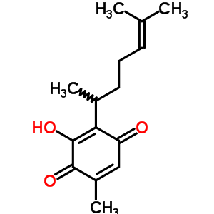 2,5-Cyclohexadiene-1,4-dione,2-(1,5-dimethyl-4-hexen-1-yl)-3-hydroxy-5-methyl- Structure,13120-66-6Structure