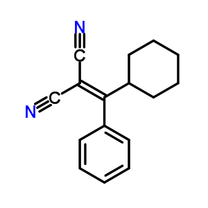 2-(环己基苯基亚甲基)-丙二腈结构式_13134-00-4结构式