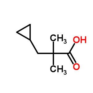 3-环丙基-2,2-二甲基丙酸结构式_131469-76-6结构式