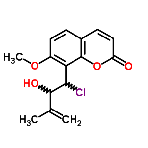 8-(1-cHloro-2-hydroxy-3-methylbut-3-enyl)-7-Methoxycoumarin Structure,131652-35-2Structure
