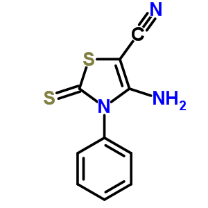 4-氨基-3-苯基-2-磺酰基-1,3-噻唑-5-甲腈结构式_13251-19-9结构式