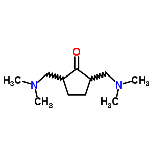 2,5-双[(二甲基氨基)甲基]环戊酮双盐酸盐结构式_13290-51-2结构式