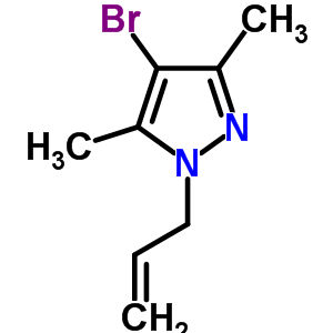 1-烯丙基-4-溴-3,5-二甲基-1H-吡唑结构式_13369-76-1结构式