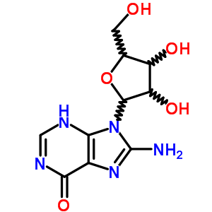 8-氨基-肌苷结构式_13389-16-7结构式