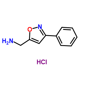 (3-苯基异噁唑-5-基)甲胺盐酸盐结构式_13608-55-4结构式