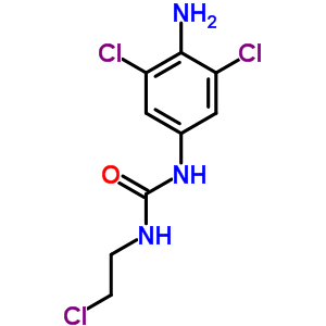 3-(4-氨基-3,5-二氯-苯基)-1-(2-氯乙基)脲结构式_13908-36-6结构式