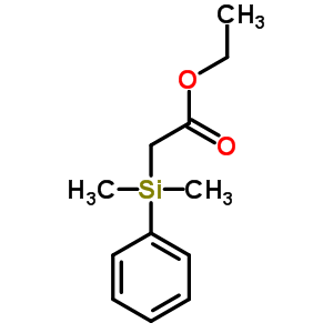 2-(二甲基苯基甲硅烷基)-乙酸乙酯结构式_13950-56-6结构式