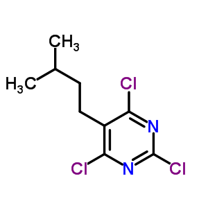 2,4,6-三氯-5-(3-甲基丁基)-嘧啶结构式_14077-69-1结构式