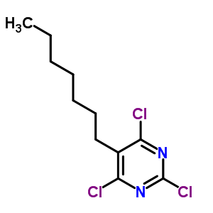 2,4,6-三氯-5-庚基-嘧啶结构式_14077-71-5结构式