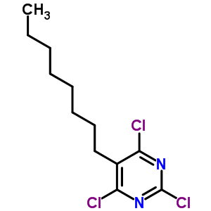 2,4,6-三氯-5-辛基-嘧啶结构式_14077-72-6结构式